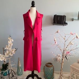 Elegant long hot pink vest❤️